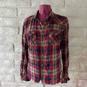 Diesel Flannel Shirt Sz L